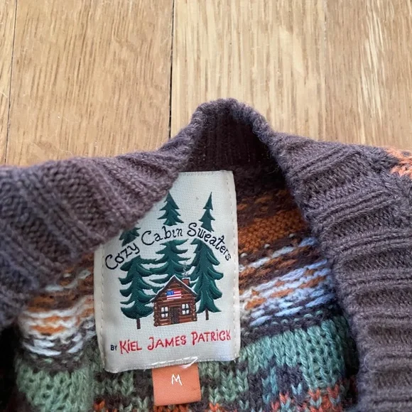 Kiel James Patrick Brown and Orange Pumpkin Sweater - Picture 6 of 9